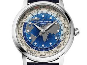  Frederique Constant Manufacture Classic Worldtimer Ref.FC-719BLW3H6 Full Set Neu Manufacture Classic Worldtimer Krokoleder Faltschließe 