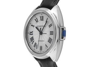Thumbnail von Cartier Clé de Cartier Ref.WSCL0006 2018 Kutusu ve Açıklaması neredeyse yeni Vintage Cle de Cartier MM Orta Model Krokodil Derisi Katlanır Tokalı
