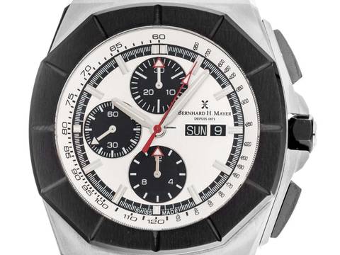 Bernhard H. Mayer Stahl Automatik Limitiert Bj.2018 Full Set original Unpoliert Vintage Exemplar