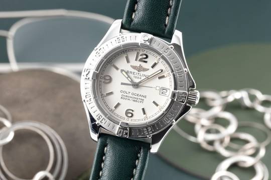  Breitling Colt Oceane Chronometre 500M Datum Edelstahl Damenuhr Ref. A77350 