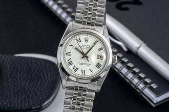 Thumbnail von Rolex Datejust 36 Stahl Automatik Buckley Dial Herrenuhr 1600 Ref. Vintage