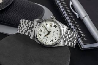 Thumbnail von Rolex Datejust 36 Stahl Automatik Buckley Dial Herrenuhr 1600 Ref. Vintage