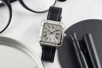Thumbnail von Cartier Santos Dumont Stahl Quarz Damenuhr Ref. WSSA0023 Box & Papiere 2021