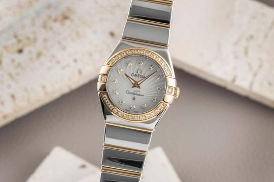  Omega Constellation Quartz Stahl/Rotgold MOP Diamanten Ref.123.25.24.60.55.006 
