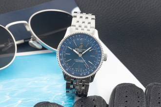 Thumbnail von Breitling Navitimer 35 Blue Stahl Automatik Ref. A17395161C1A1 B&P