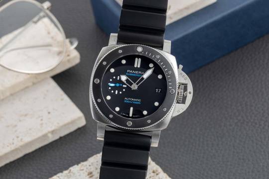  Panerai Luminor Submersible Stahl Automatik Herrenuhr PAM00683 B&P 