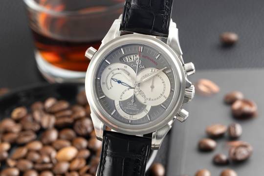  Omega De Ville Co-Axial Chronograph Rattrapante Stahl Automatik Herrenuhr 4848.40.31 