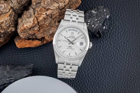  Tudor Prince Date Day Silver Dial Edelstahl Automatik Herrenuhr Ref. 76200 