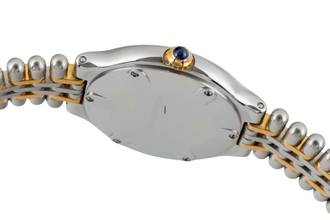 Thumbnail von Cartier 21 Must de Cartier XL Stahl / vergoldet Quarz Ref. 9011 Box & Papiere