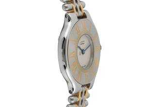 Thumbnail von Cartier 21 Must de Cartier XL Stahl / vergoldet Quarz Ref. 9011 Box & Papiere