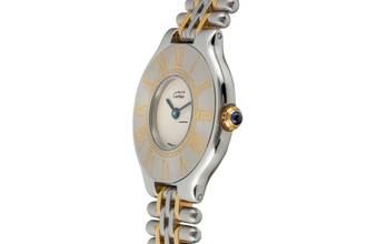 Thumbnail von Cartier 21 Must de Cartier XL Stahl / vergoldet Quarz Ref. 9011 Box & Papiere