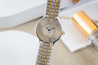 Thumbnail von Cartier 21 Must de Cartier XL Stahl / vergoldet Quarz Ref. 9011 Box & Papiere