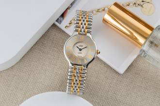 Thumbnail von Cartier 21 Must de Cartier XL Stahl / vergoldet Quarz Ref. 9011 Box & Papiere
