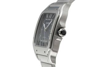 Thumbnail von Cartier Santos Large Blue Stahl Automatik Herrenuhr Ref. WSSA0030