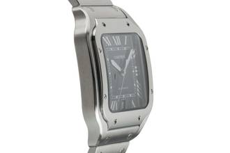 Thumbnail von Cartier Santos Large Blue Stahl Automatik Herrenuhr Ref. WSSA0030