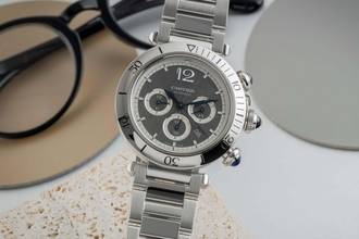 Thumbnail von Cartier Pasha Chronograph Çelik Otomatik Erkek Saatı Ref. WSPA0027 Kutu & Belgeler