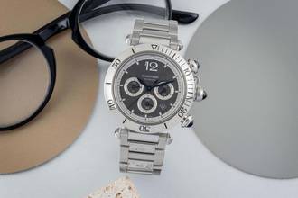 Thumbnail von Cartier Pasha Chronograph Çelik Otomatik Erkek Saatı Ref. WSPA0027 Kutu & Belgeler