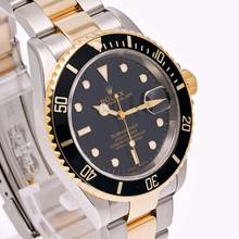 Thumbnail von Rolex Submariner Date 40 Stahl/Gold Schwarz – 16613 – wie NEU – 05/2006 Komplettset