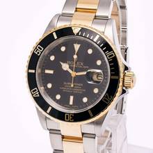 Thumbnail von Rolex Submariner Date 40 Stahl/Gold Schwarz – 16613 – wie NEU – 05/2006 Komplettset