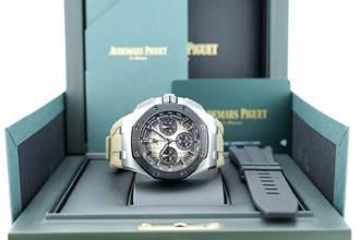 Thumbnail von Audemars Piguet Royal Oak Offshore Chronograph 43MM - Taupe Zifferblatt - Zusätzlicher Riemen - 26420SO.OO.A600CA.01 2023