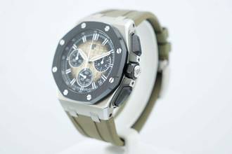 Thumbnail von Audemars Piguet Royal Oak Offshore Chronograph 43MM - Taupe Zifferblatt - Zusätzlicher Riemen - 26420SO.OO.A600CA.01 2023