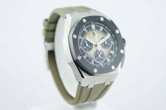 Thumbnail von Audemars Piguet Royal Oak Offshore Chronograph 43MM - Taupe Zifferblatt - Zusätzlicher Riemen - 26420SO.OO.A600CA.01 2023