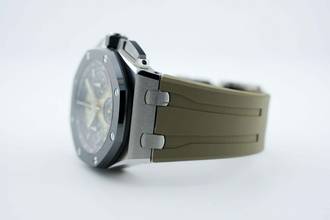 Thumbnail von Audemars Piguet Royal Oak Offshore Chronograph 43MM - Taupe Zifferblatt - Zusätzlicher Riemen - 26420SO.OO.A600CA.01 2023