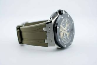 Thumbnail von Audemars Piguet Royal Oak Offshore Chronograph 43MM - Taupe Zifferblatt - Zusätzlicher Riemen - 26420SO.OO.A600CA.01 2023
