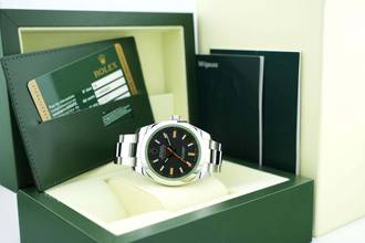Thumbnail von Rolex Milgauss Schwarzes Zifferblatt - Grüner Saphirglas - 116400GV 2008