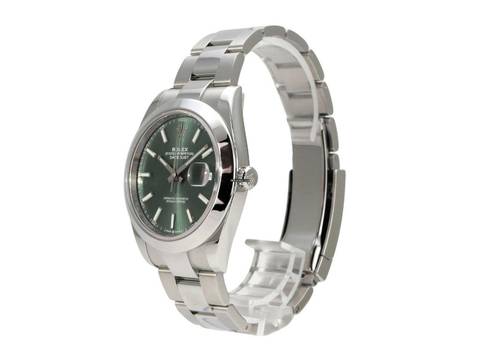 Rolex Datejust 41 Ref. 126300 Edelstahl Mintgrün Oyster-Band