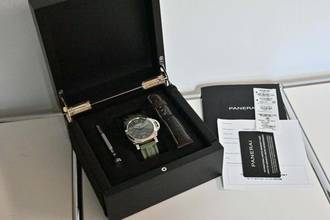 Thumbnail von Panerai Luminor Marina PAM01116 PAM 1116 70 Jahre Limited Edition 950er Platin Grünes Zifferblatt