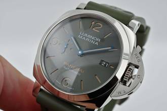 Thumbnail von Panerai Luminor Marina PAM01116 PAM 1116 70 Jahre Limited Edition 950er Platin Grünes Zifferblatt