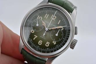 Thumbnail von Montblanc 1858 Monopusher Chronograph Limitierte Edition 100 Stück 117834 Grünes Zifferblatt