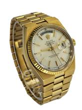 Thumbnail von Rolex Day-Date Oysterquartz Almanak - nadir gümüş kadran, Almanca hafta günü
