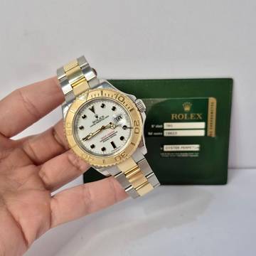  Rolex Yacht-Master 40 Ouro & Aço 40mm Automático Completo 