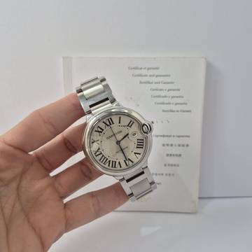  Cartier Ballon Bleu 42mm Large 42mm Full Steel Automático Completo 