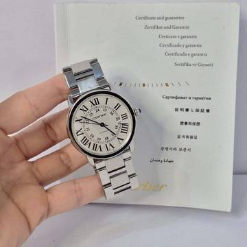  Cartier Ronde Solo de Cartier Full Steel 42mm Automático Completo 