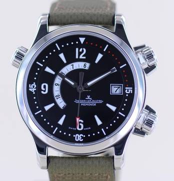 Jaeger-LeCoultre Master Compressor Memovox Alarm Automatik Sports Steel 42mm Black B+P