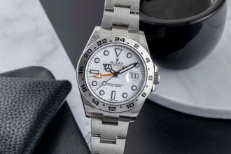 Thumbnail von Rolex Explorer II White Dial Oyster Edelstahl Automatik Herrenuhr Ref 216570 B&P