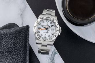 Thumbnail von Rolex Explorer II White Dial Oyster Edelstahl Automatik Herrenuhr Ref 216570 B&P