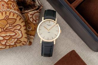 Thumbnail von Patek Philippe Calatrava 18k Gold Handaufzug Herrenuhr Ref. 3512 Vintage