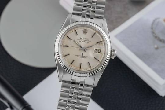 Rolex Datejust 36 Silver Dial Stahl / Weissgold Automatik Herrenuhr Ref. 1601