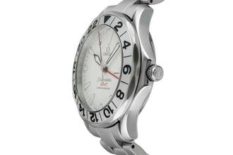 Thumbnail von Omega Seamaster Diver 300 M GMT White Dial Stahl Automatik Herrenuhr Ref. 2538.20.00