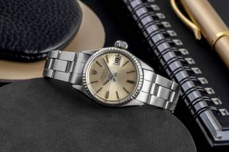 Thumbnail von Rolex Oyster Perpetual Lady Date 26 Stahl / Weissgold Automatik Damenuhr Ref. 6517 Vintage