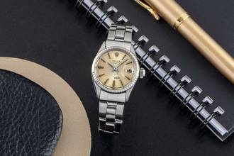 Thumbnail von Rolex Oyster Perpetual Lady Date 26 Stahl / Weissgold Automatik Damenuhr Ref. 6517 Vintage
