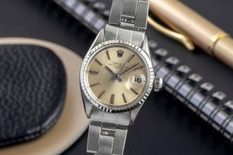 Thumbnail von Rolex Oyster Perpetual Lady Date 26 Stahl / Weissgold Automatik Damenuhr Ref. 6517 Vintage