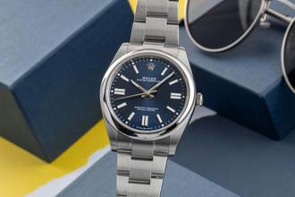 Thumbnail von Rolex Oyster Perpetual 41 Blue Dial Stahl Automatik Herren Ref. 124300 B&P 2022