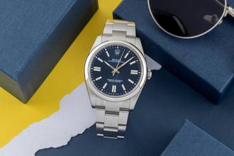 Thumbnail von Rolex Oyster Perpetual 41 Blue Dial Stahl Automatik Herren Ref. 124300 B&P 2022