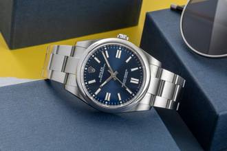 Thumbnail von Rolex Oyster Perpetual 41 Blue Dial Stahl Automatik Herren Ref. 124300 B&P 2022