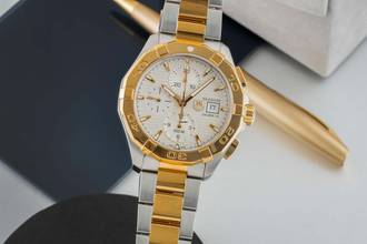 Thumbnail von TAG Heuer Aquaracer Chronograph Stahl / vergoldet Automatik Ref. CAP2121.BB0923